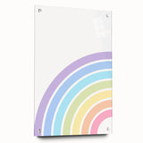 Playroom Wall Art - Minimalist Pastel Rainbow Kids Room Print