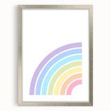 Playroom Wall Art - Minimalist Pastel Rainbow Kids Room Print