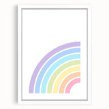 Playroom Wall Art - Minimalist Pastel Rainbow Kids Room Print