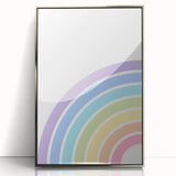 Playroom Wall Art - Minimalist Pastel Rainbow Kids Room Print