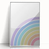 Playroom Wall Art - Minimalist Pastel Rainbow Kids Room Print