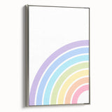 Playroom Wall Art - Minimalist Pastel Rainbow Kids Room Print