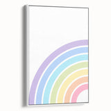 Playroom Wall Art - Minimalist Pastel Rainbow Kids Room Print