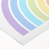 Playroom Wall Art - Minimalist Pastel Rainbow Kids Room Print