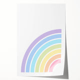 Playroom Wall Art - Minimalist Pastel Rainbow Kids Room Print