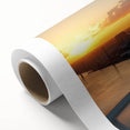 Rolled canvas showcasing a stunning landscape bridge design, featuring vibrant colors and intricate details, securely packaged in a protective cardboard tube for easy transport and display. Ideal for enhancing home decor with artistic flair.