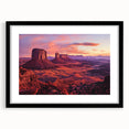 Black-framed landscape artwork showcasing a stunning canyon scene, featuring rich colors and intricate details, perfect for home decor and modern interiors.