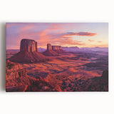 Stretched canvas showcasing a stunning landscape of colorful canyons under a bright blue sky, perfect for enhancing any modern home decor or office space. This artwork emphasizes vibrant hues and intricate details, making it an eye-catching focal point in any room.