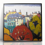 Modern Wall Art of Paris Cityscape - Vibrant Abstract Contemporary Art Print