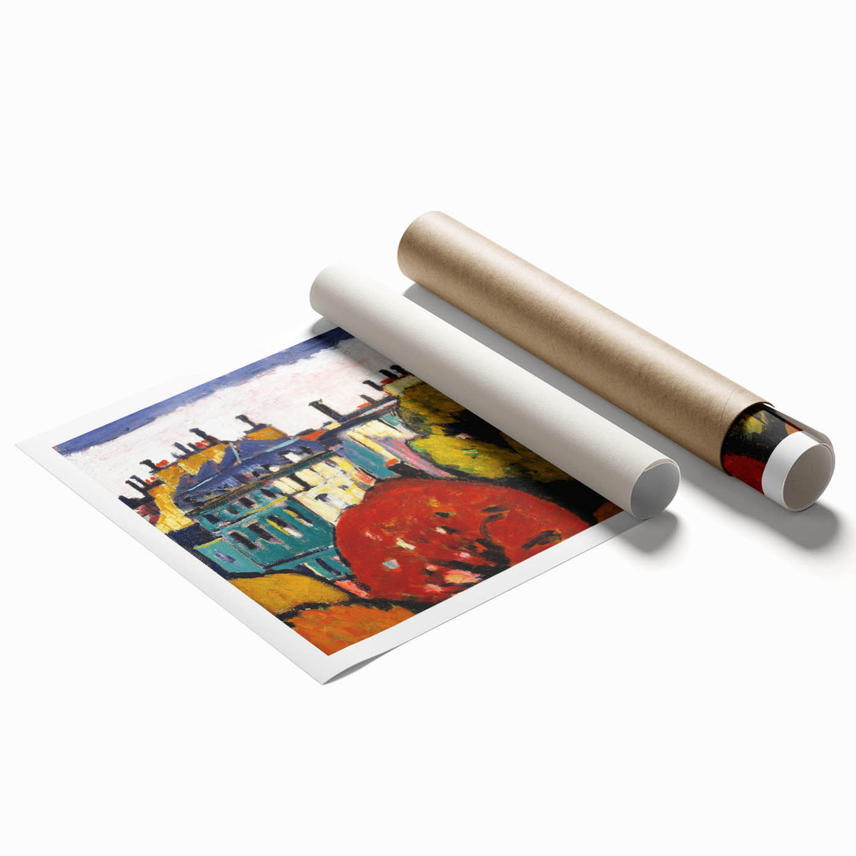 Modern Wall Art of Paris Cityscape - Vibrant Abstract Contemporary Art Print