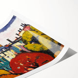 Modern Wall Art of Paris Cityscape - Vibrant Abstract Contemporary Art Print