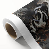 Art Deco style poster featuring natural elements in pastel shades on rolled canvas, ideal for nursery wall art.