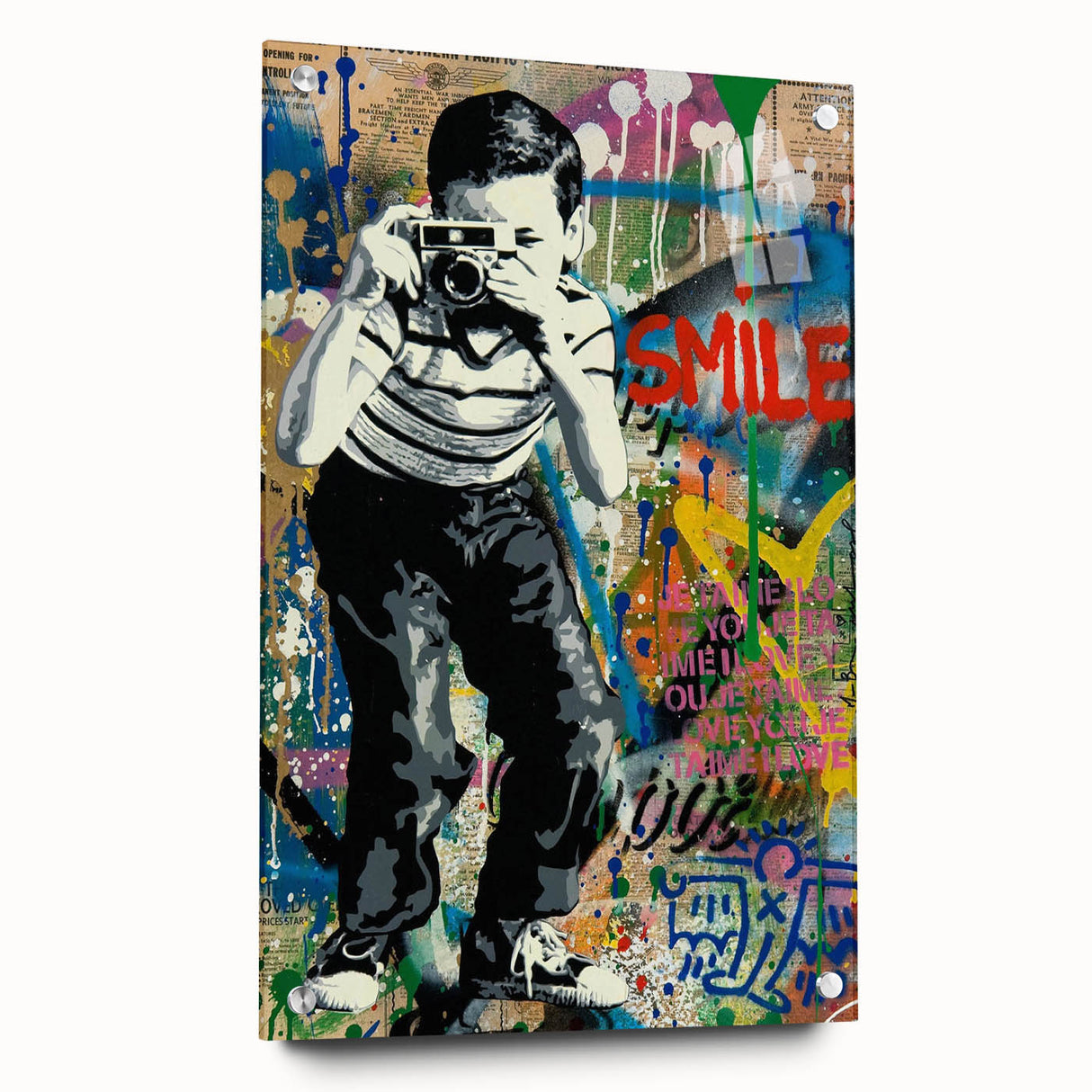 Vibrant Pop Art Wall Art – Colorful Smile Canvas Print
