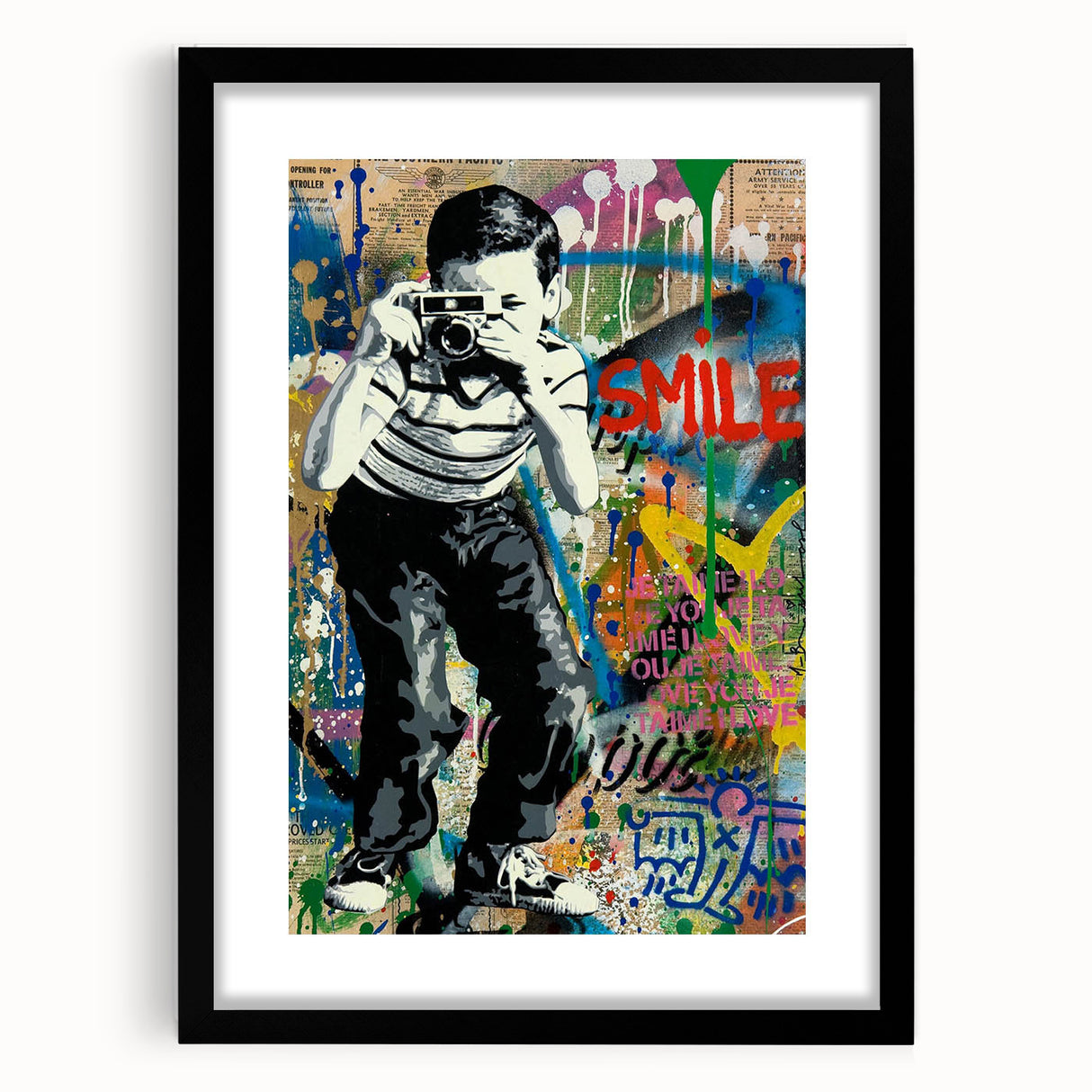 Vibrant Pop Art Wall Art – Colorful Smile Canvas Print
