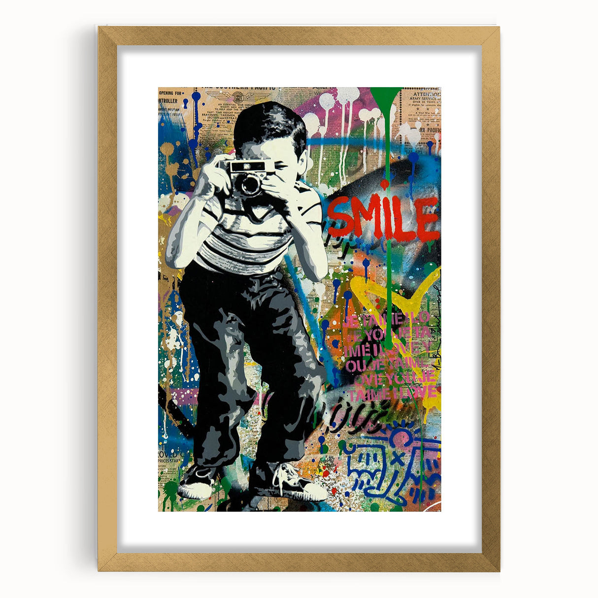 Vibrant Pop Art Wall Art – Colorful Smile Canvas Print