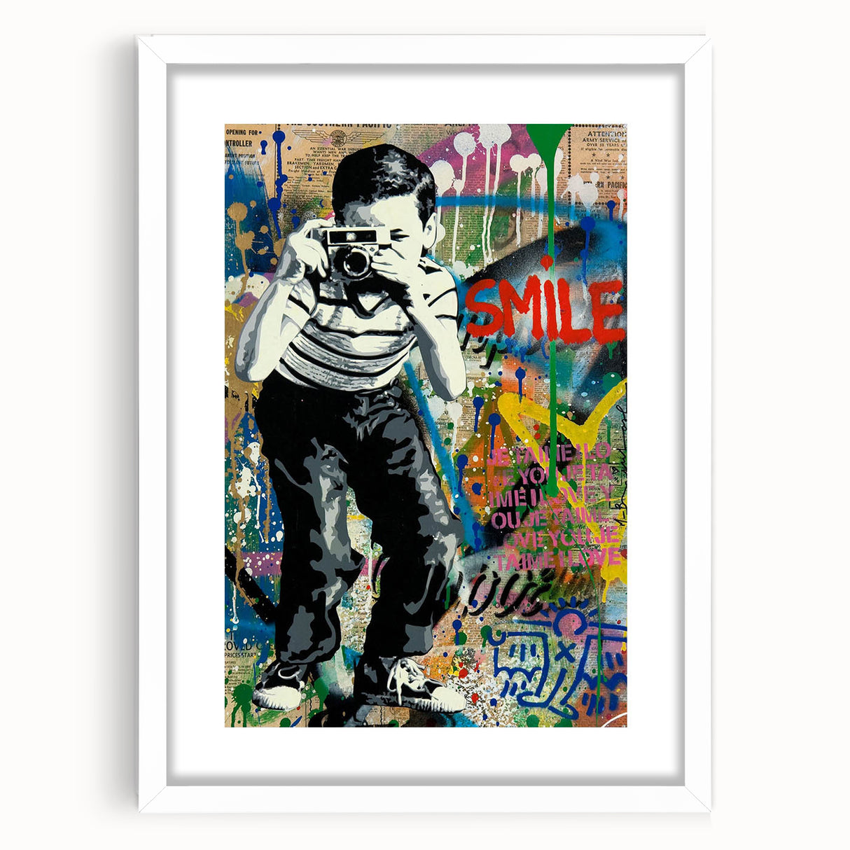 Vibrant Pop Art Wall Art – Colorful Smile Canvas Print