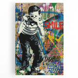 Vibrant Pop Art Wall Art – Colorful Smile Canvas Print