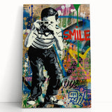 Vibrant Pop Art Wall Art – Colorful Smile Canvas Print