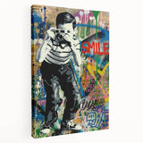Vibrant Pop Art Wall Art – Colorful Smile Canvas Print