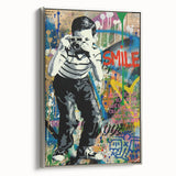 Vibrant Pop Art Wall Art – Colorful Smile Canvas Print