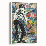 Vibrant Pop Art Wall Art – Colorful Smile Canvas Print