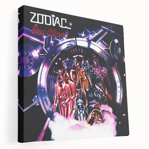 Zodiac Disco Alliance Retro Wall Art – Vintage Sci-Fi Album Print