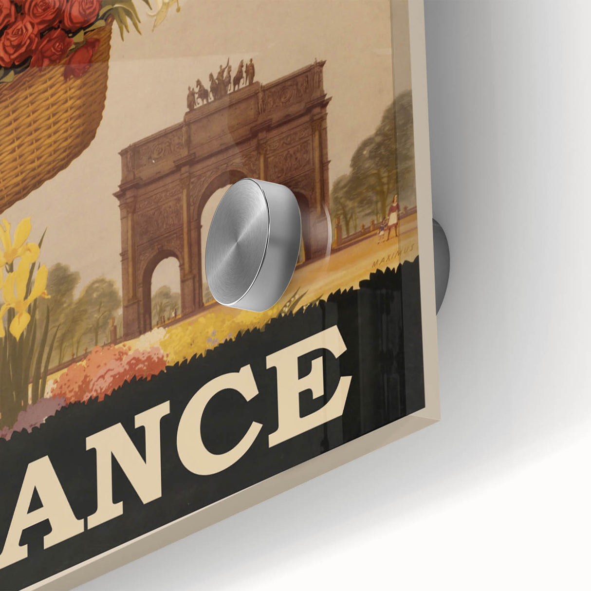 "Visit Paris Retro Travel Poster - Vintage France Wall Art"