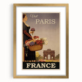 "Visit Paris Retro Travel Poster - Vintage France Wall Art"