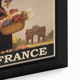 "Visit Paris Retro Travel Poster - Vintage France Wall Art"