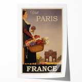 "Visit Paris Retro Travel Poster - Vintage France Wall Art"