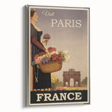 "Visit Paris Retro Travel Poster - Vintage France Wall Art"