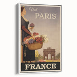 "Visit Paris Retro Travel Poster - Vintage France Wall Art"