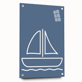 Minimalist Sailboat – Boys Room Wall Art