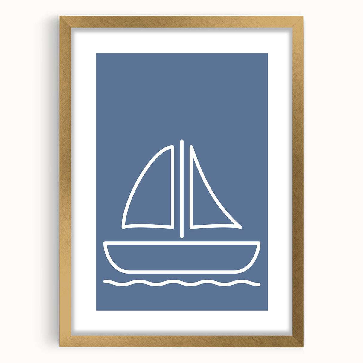 Minimalist Sailboat – Boys Room Wall Art