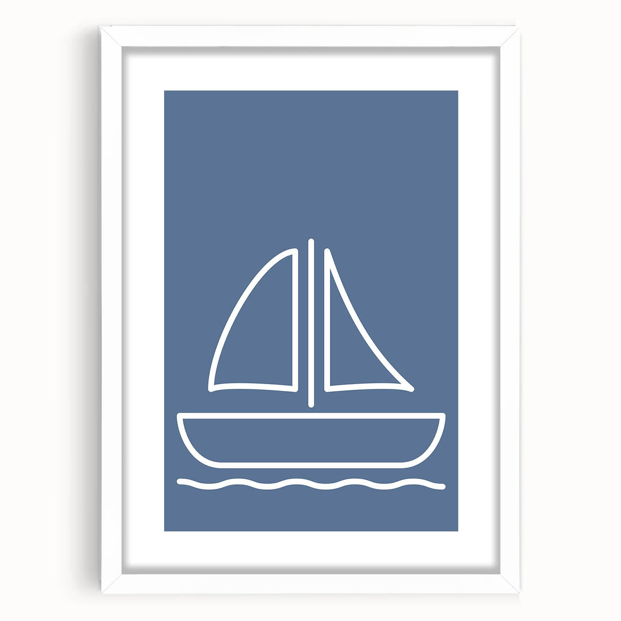 Minimalist Sailboat – Boys Room Wall Art