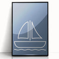 Minimalist Sailboat – Boys Room Wall Art