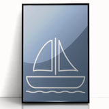 Minimalist Sailboat – Boys Room Wall Art