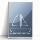 Minimalist Sailboat – Boys Room Wall Art