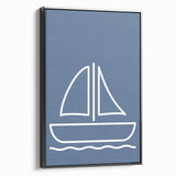 Minimalist Sailboat – Boys Room Wall Art