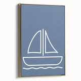 Minimalist Sailboat – Boys Room Wall Art