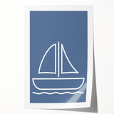 Minimalist Sailboat – Boys Room Wall Art