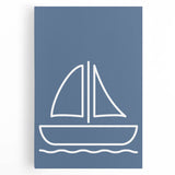 Minimalist Sailboat – Boys Room Wall Art