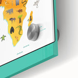 Children’s Learning Art Print – Africa Continent Map for Kids