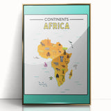 Children’s Learning Art Print – Africa Continent Map for Kids