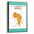 Children’s Learning Art Print – Africa Continent Map for Kids