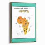 Children’s Learning Art Print – Africa Continent Map for Kids
