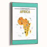 Children’s Learning Art Print – Africa Continent Map for Kids