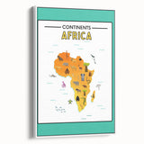 Children’s Learning Art Print – Africa Continent Map for Kids