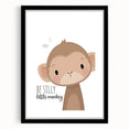 Playful Monkey Nursery Wall Art - Kids Room Decor Print