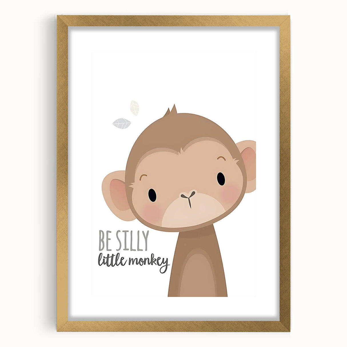 Playful Monkey Nursery Wall Art - Kids Room Decor Print